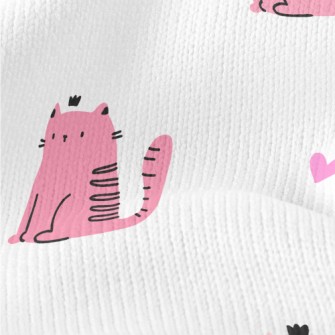 Pink Cute Cat Stretch Jersey