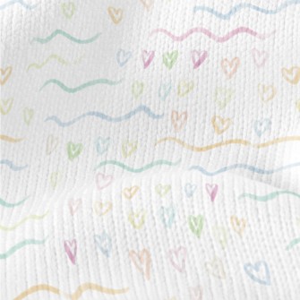 Watercolor Style Love Heart An Stretch Jersey