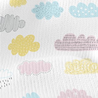Bright Colored Clouds Stretch Jersey