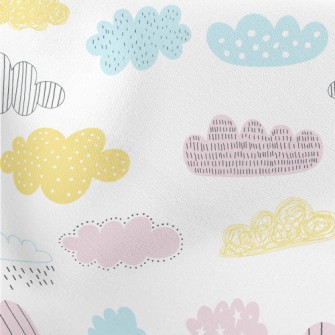Bright Colored Clouds Lightweight Cotton Poplin