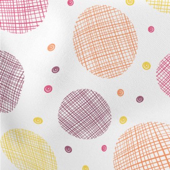 Hand Drawn Style Dots Lightweight Cotton Poplin