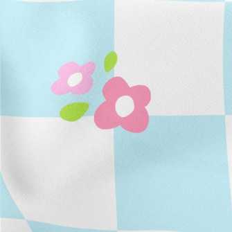 Small And Vivid Flower Lattice Lightweight Cotton Poplin