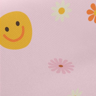 Innocent Smiles And Flowers Midweight Cotton Poplin