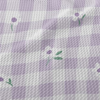 Monotone Floral Lattice Birdseye Piqué