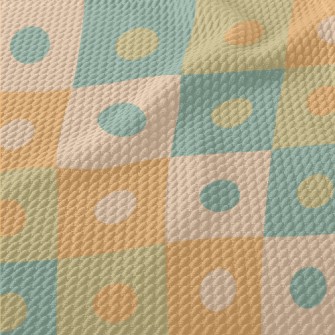 Contrasting Polka Dot Plaid Birdseye Piqué
