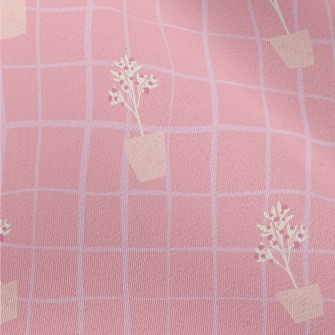 Simple Potted Flower Trellis Chiffon