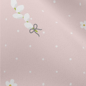 White Beautiful Flowers Chiffon