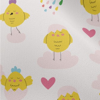 Colorful Hen And Clouds Chiffon