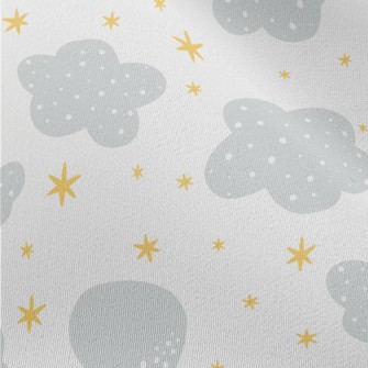 Dotted Clouds And Shining Star Chiffon
