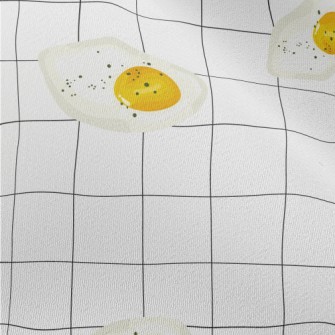 Delicious Poached Eggs On Whit Chiffon