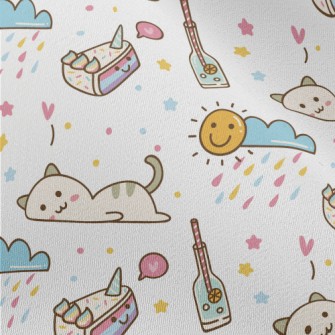 Cute Lazy Cat Chiffon