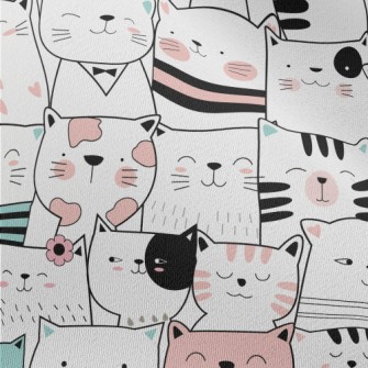 Cute Cats With Lines Chiffon