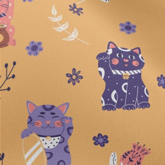A Colorful Lucky Cat Chiffon
