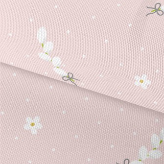White Beautiful Flowers Waterproof Oxford
