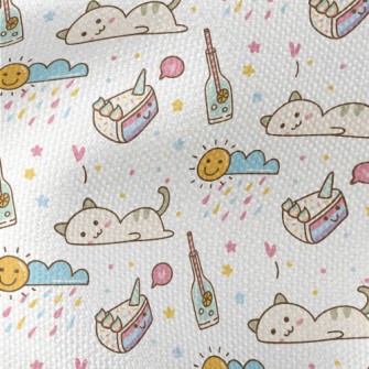 Cute Lazy Cat Waterproof Canvas
