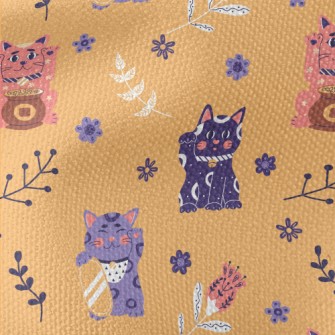 A Colorful Lucky Cat Waterproof Canvas