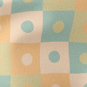 Contrasting Polka Dot Plaid Waterproof Canvas