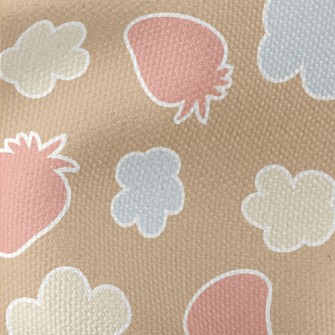 Color Silhouette Strawberry An Waterproof Canvas