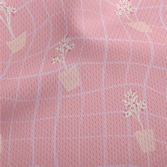 Simple Potted Flower Trellis Athletic Mesh Flat Back