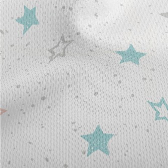 Colorful Spotted Stars Athletic Mesh Flat Back