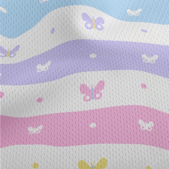 Brightly Colored Butterflies Athletic Mesh Flat Back