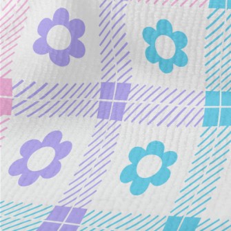 Colorful Floral Plaid Terry