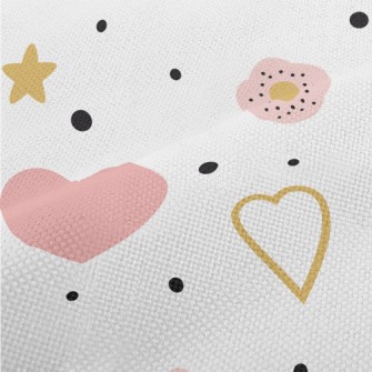 Pink And Golden Hearts And Flo Performance Linen