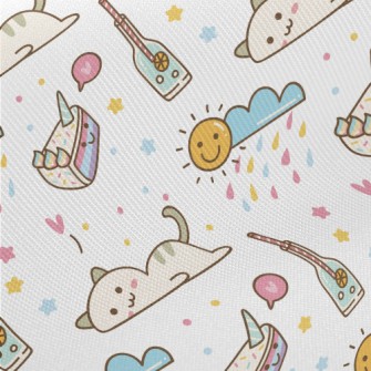 Cute Lazy Cat Twill