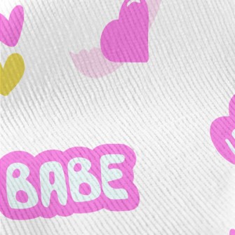 Bright Pink English Letters Standard Corduroy