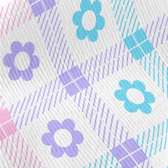 Colorful Floral Plaid Standard Corduroy