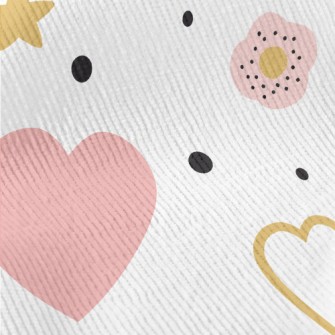 Pink And Golden Hearts And Flo Standard Corduroy