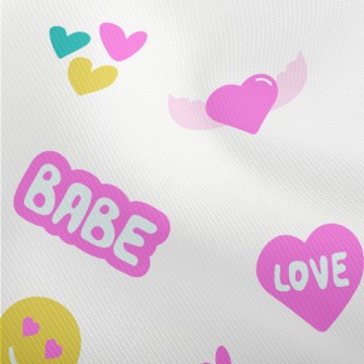 Bright Pink English Letters Dobby