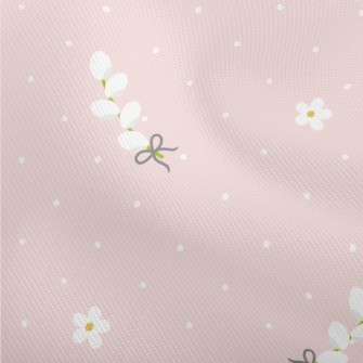 White Beautiful Flowers Dobby