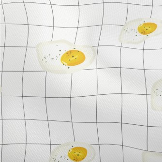 Delicious Poached Eggs On Whit Dobby