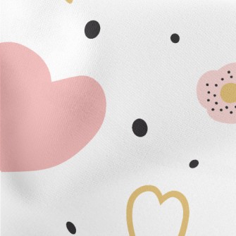 Pink And Golden Hearts And Flo Stretch Ponte