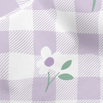 Monotone Floral Lattice Micro Fleece