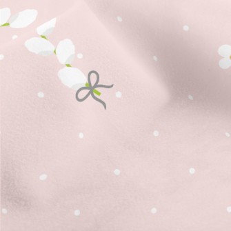 White Beautiful Flowers Micro Fleece