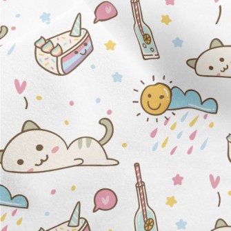 Cute Lazy Cat Micro Fleece