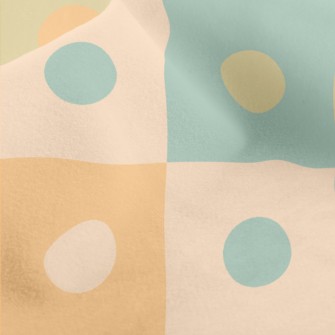 Contrasting Polka Dot Plaid Micro Fleece