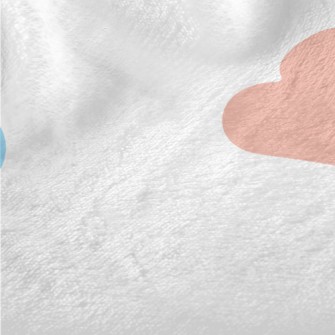 Brightly Colored Love Heart Minky