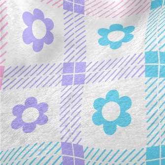 Colorful Floral Plaid Minky
