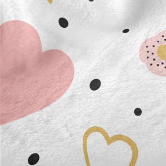 Pink And Golden Hearts And Flo Minky