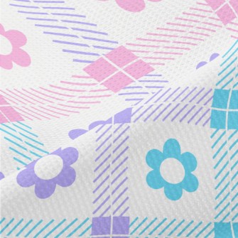 Colorful Floral Plaid Piqué