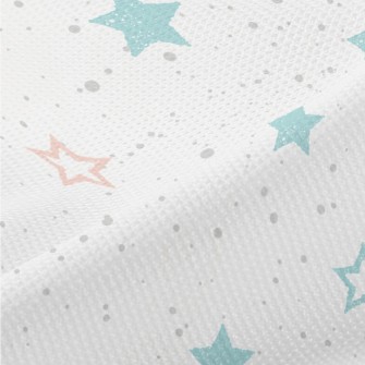 Colorful Spotted Stars Piqué