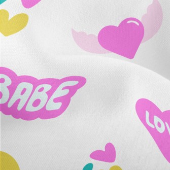 Bright Pink English Letters Lightweight Performance Linen