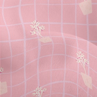 Simple Potted Flower Trellis Lightweight Performance Linen