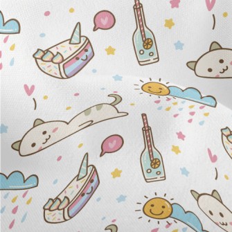 Cute Lazy Cat Lightweight Performance Linen
