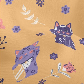 A Colorful Lucky Cat Lightweight Performance Linen