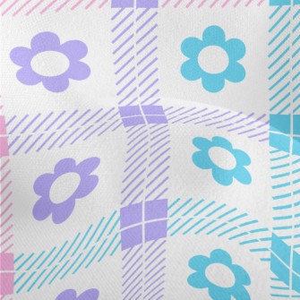 Colorful Floral Plaid Lightweight Performance Linen