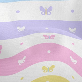 Brightly Colored Butterflies Lightweight Performance Linen